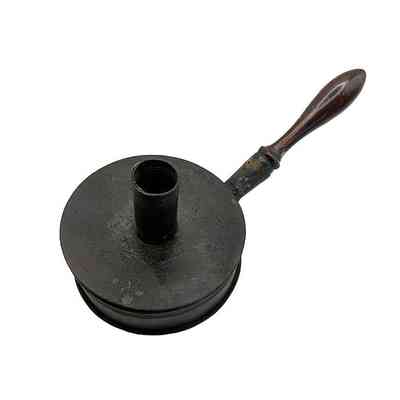 Tinderbox with candle stick as lid