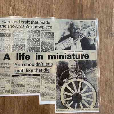 Newspaper articles about Alex Threfall the model maker