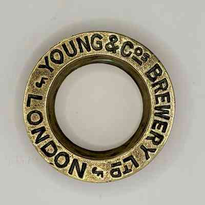 Brass Beer Barrel Collar-Young & Co.