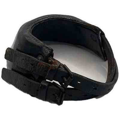 Back lead overshoe, showing straps and buckles
