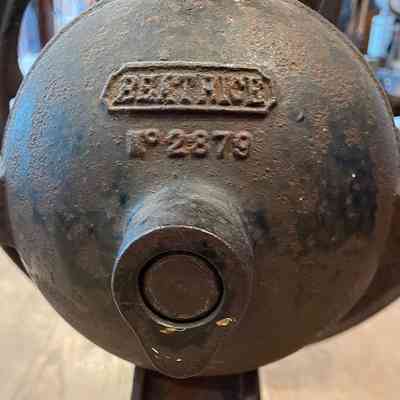 Detail fo Bone Mill's and patent number