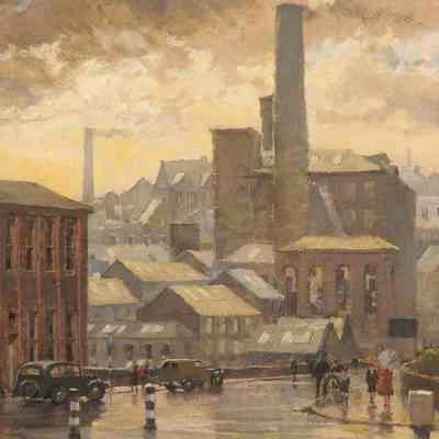 Bierley's Mill, Rochdale Lancashire: painted by Arnold Taylor (1892 - 1951) © CC Touchstones Rochdale/Art UK