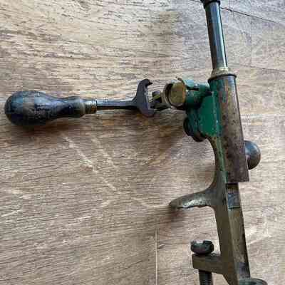 12 bore cartridge re-loader showing pin-fire cartridge in situ