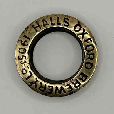 Brass Beer Barrel Collar-Halls Oxford Brewery