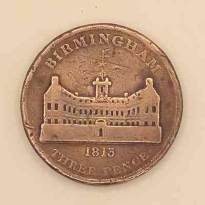 Birmingham Workhouse Token 1813 Three Pence