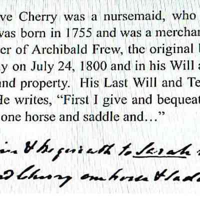 Rosedale Plantation - Cherry, a slave