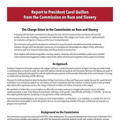 History of Race and Slavery at Davidson College