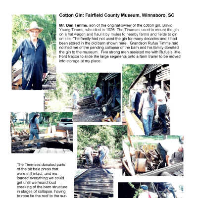 Cotton Gin in Fairfield County SC