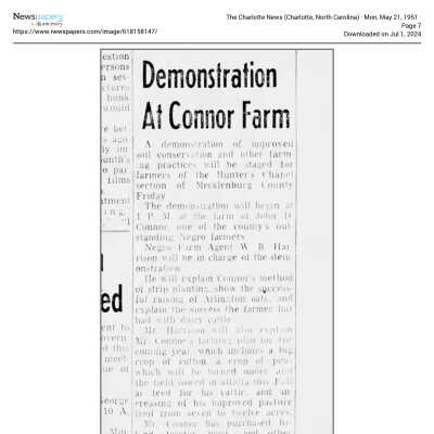 Demonstration at Connor Farm