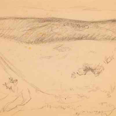 Untitled (Study of Dunes/Hills and Roads)