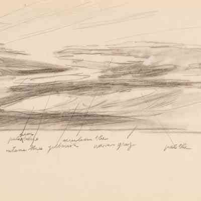 Untitled (Study of Clouds with Color Notes [no. 1 of 2])