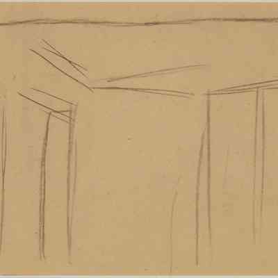Recto: Study for 11AM; Verso: Untitled (Study of Interior)