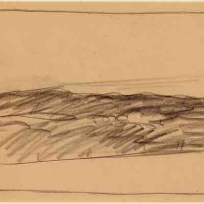 Recto: Untitled (Study of Landscape with Ocean in Frame); Verso: Untitled (Study of Landscape with Ocean in Frame)