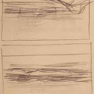 Recto: Untitled (Study of Two Landscapes, One with Boat); Verso: Untitled (Study of Two Landscapes)