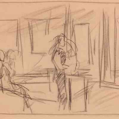 Study for Hotel by a Railroad
