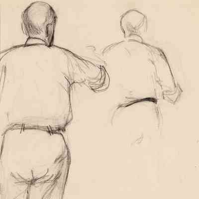 Untitled (Studies of Edward Seen from Rear, One without Legs)
