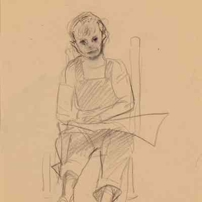 Untitled (Study of Child Sitting in Chair)