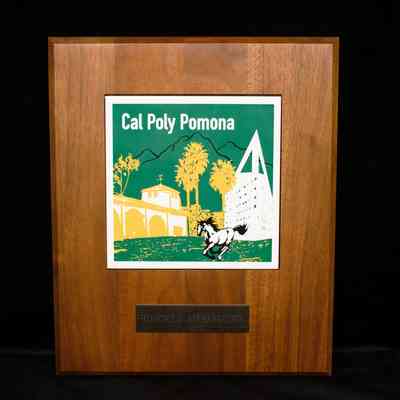 Wooden Tile Plaque, Cal Poly Pomona
