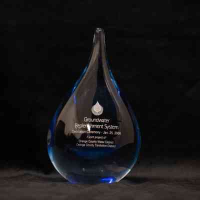 Glass Award Statue, Orange County Water District and Orange County Sanitation District