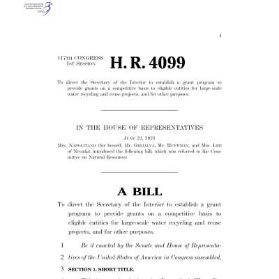 H.R. 4099, the Large-Scale Water Recycling Project Investment Act
