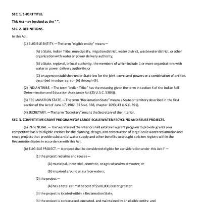 Draft of Bill Language