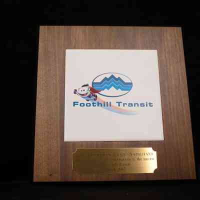 Wooden Tile Plaque, Foothill Transit