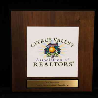 Wooden Tile Plaque, Citrus Valley Association of Realtors