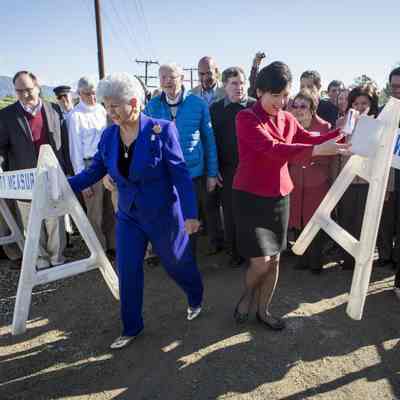 Grace Napolitano at the Gold Line Bridge
