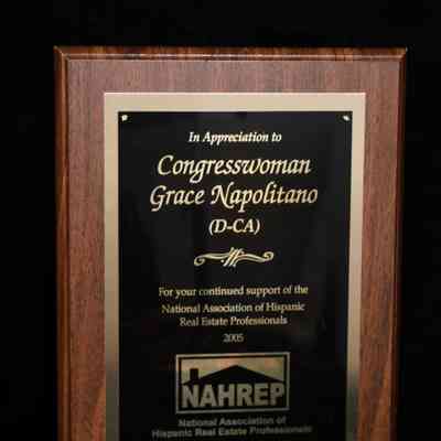 Wooden Plaque, National Association of Hispanic Real Estate Professionals (NAHREP)