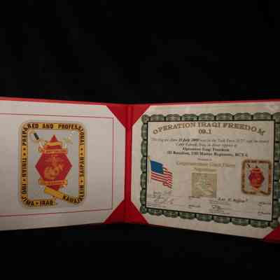 Certificate, Operation Iraqi Freedom 09.1
