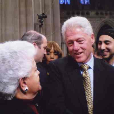 Grace Napolitano Converses with Bill Clinton