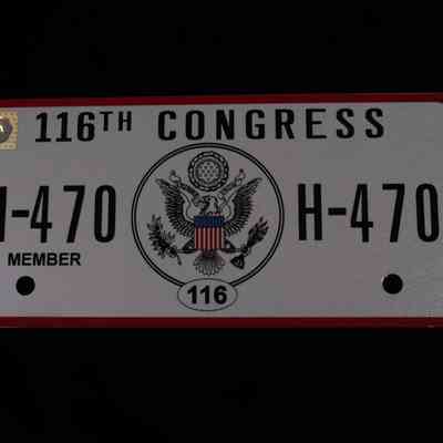 Congressional License Plate, Member, 116th