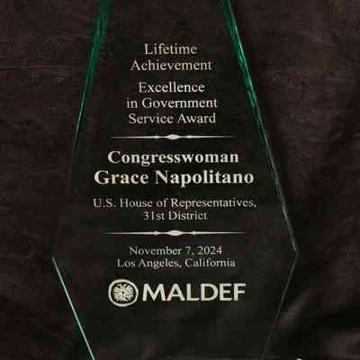 Glass Award Statue, Speech, and Event Program MALDEF Gala 2024