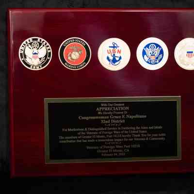 Wooden Plaque, Veterans of Foreign Wars Post 10218 Greater El Monte