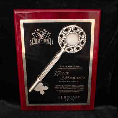 Wooden Plaque, City of West Covina
