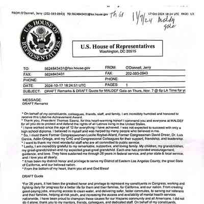 Draft of Speech and Event Program