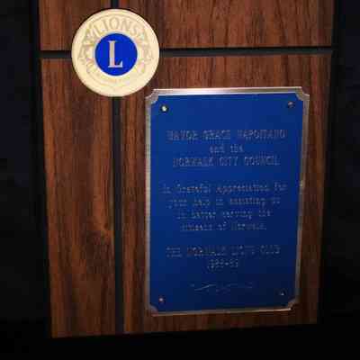 Wooden Plaque, Norwalk Lions Club