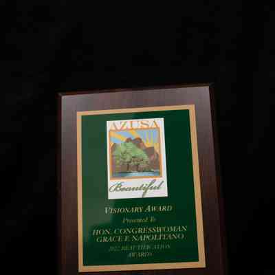 Wooden Plaque, Azusa Beautiful