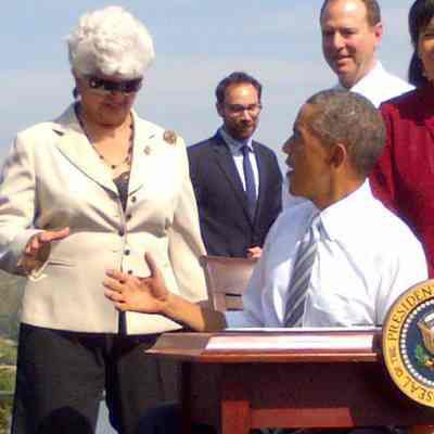 Grace Napolitano and Barack Obama