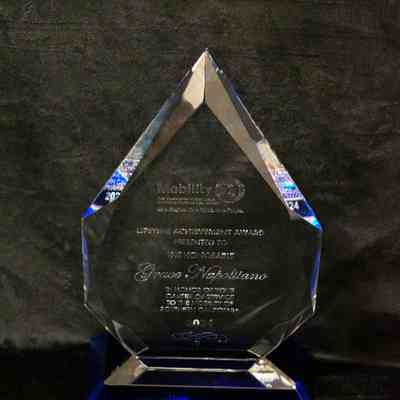 Glass Award Statue, Mobility 21