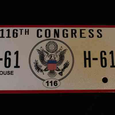 Congressional License Plate, Spouse, 116th