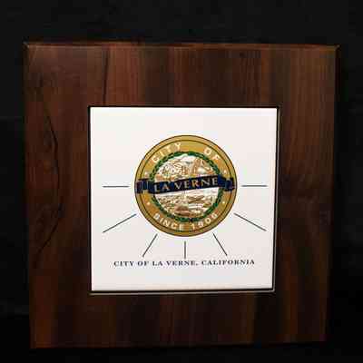Wooden Tile Plaque, City of La Verne