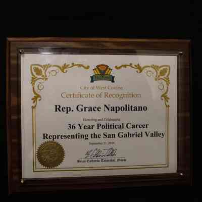 Wooden Certificate, City of West Covina