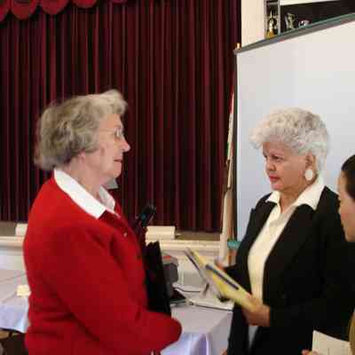 Grace Napolitano with Constituent at Town Hall