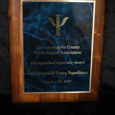 Wooden Plaque, Los Angeles County Psychological Association