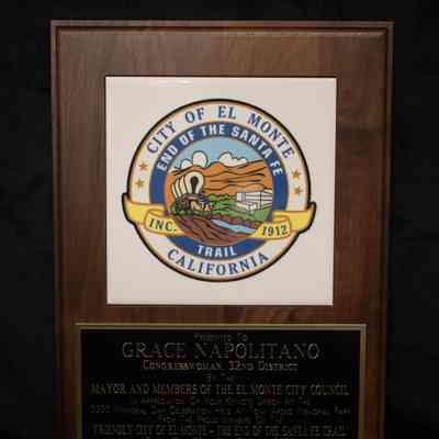 Wooden Tile Plaque, City of El Monte