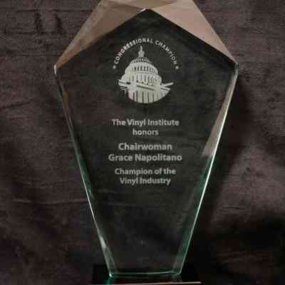 Glass Award Statue, Vinyl Institute