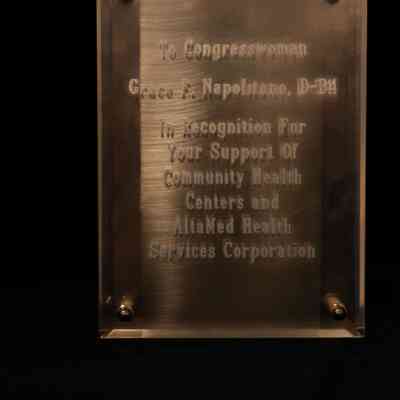 Glass Award Statue, AltaMed Health Services Corporation