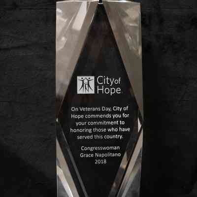 Glass Award Statue, City of Hope