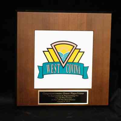Wooden Tile Plaque, West Covina